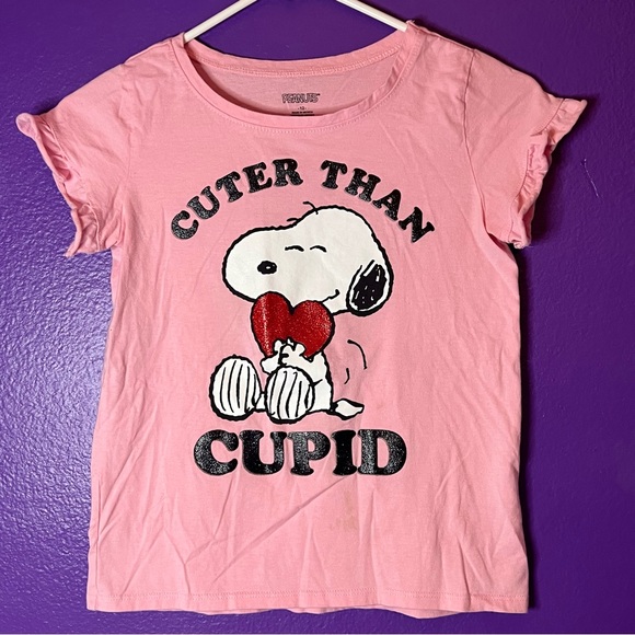 Peanuts Snoopy Valentine's - Cuter Than Cupid Shirt - Picture 2 of 4